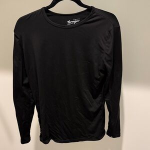 Women's thermal Black Long Sleeve Tee